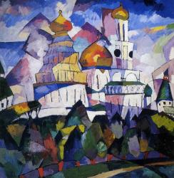 Lentulov A. Churches. New Jerusalem. 1917